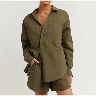 Elegantes dreiteiliges Damen-Ensemble aus Leinen – Sophia