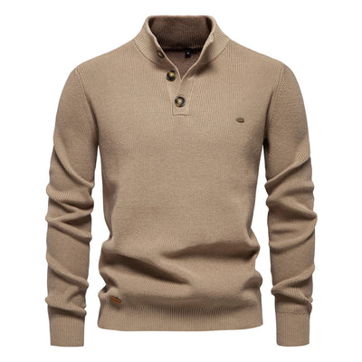 DIMITRI™ Baumwollpullover Mit Knopf - Zeitloses Design & Maximaler Komfort Für Jedes Outfit