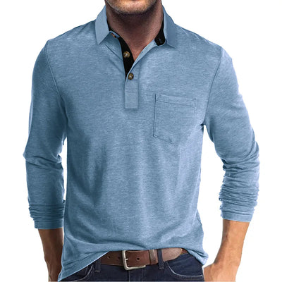 Jörg™ | Herren Langarmshirt in Unifarbe