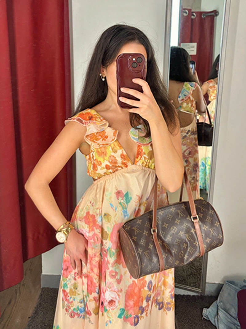 Farbenfrohes Maxikleid mit lässigem Schnitt |Sophie