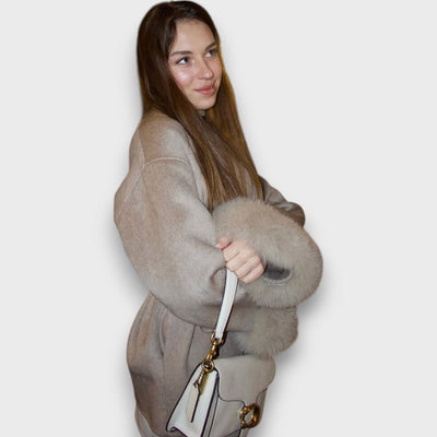 Gracelle – Mantel mit Fellmanschetten