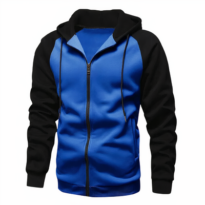 Sportlicher Zip Hoodie mit Verstellbarer Kapuze