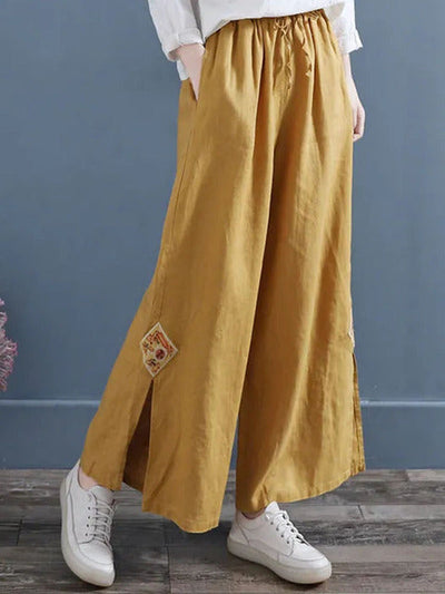 Modische bestickte Hose mit weitem Bein | Mallory