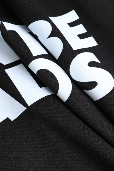 Braelyn | Schwarz Kurzärmelig Cropped T-Shirt mit "Don't Be Jealous"-Print