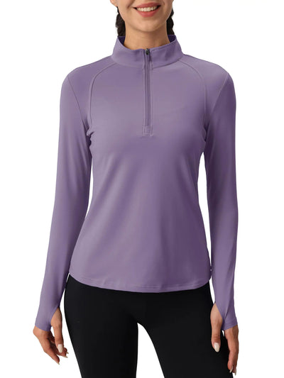 Tervona | Atmungsaktiver Damenpullover mit Viertel Reißverschluss