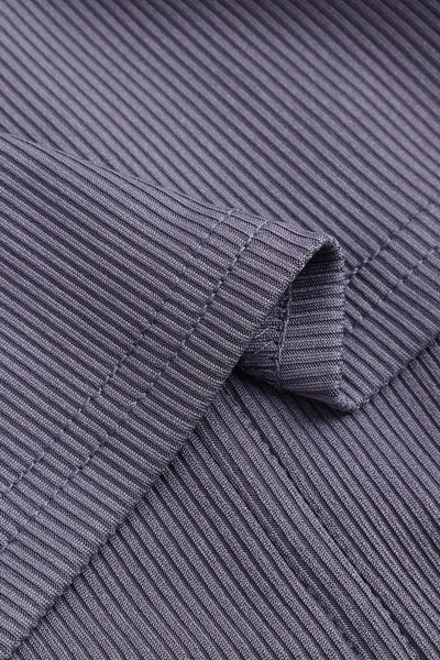 Justine | Grau Ärmelloses geripptes klassisches Korsett-Top