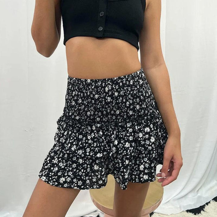 Sommerrock mit Blumenmuster – Leicht, High-Waist, A-Linie