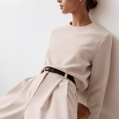 Lockeres Set aus langen Ärmeln und Hosen für Damen