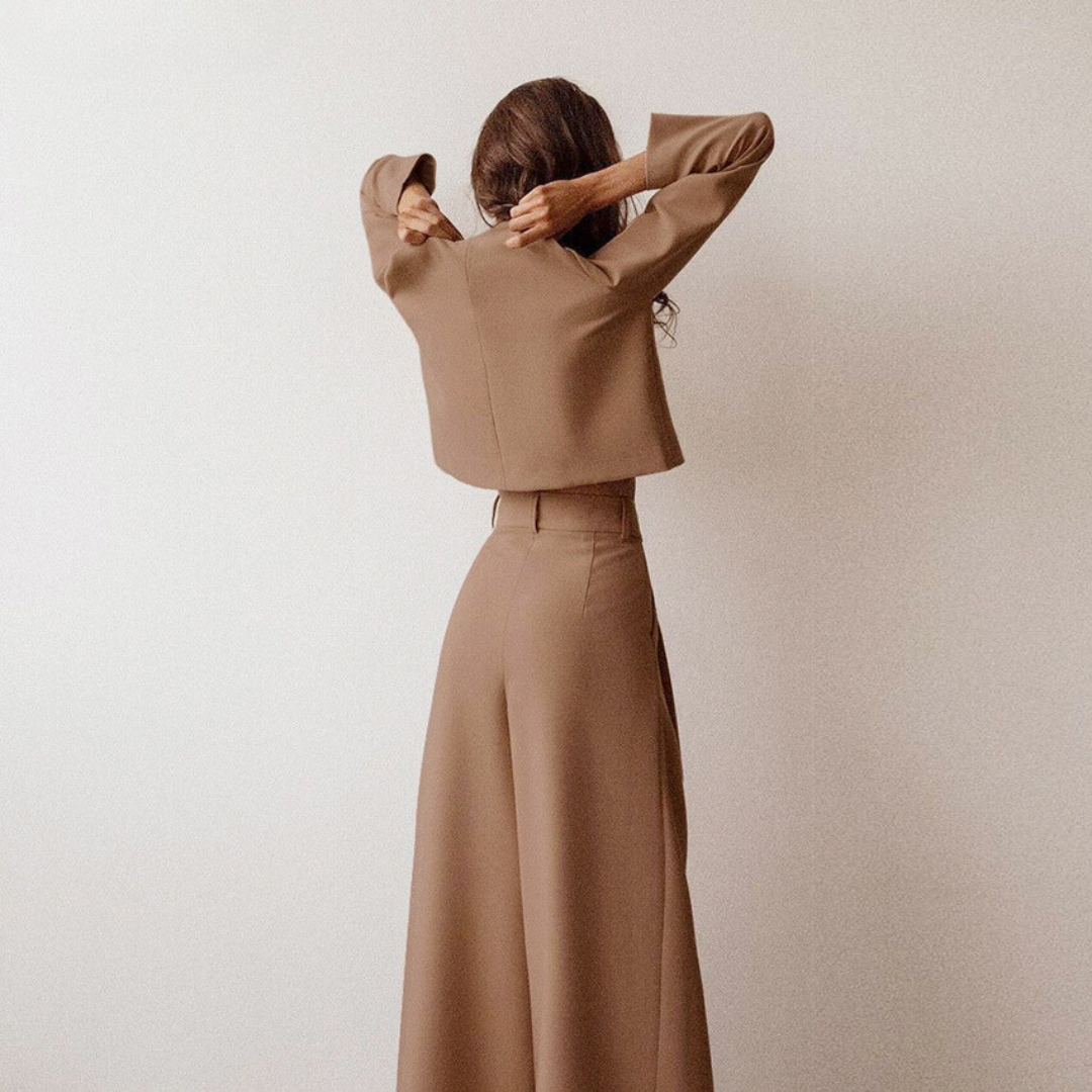 Lockeres Set aus langen Ärmeln und Hosen für Damen