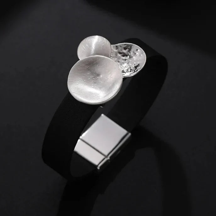 Modisches Damen Lederarmband Retro Magnetverschluss