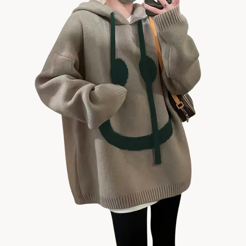 Olga | ozy Smiley Design Damen Kapuzenpulli