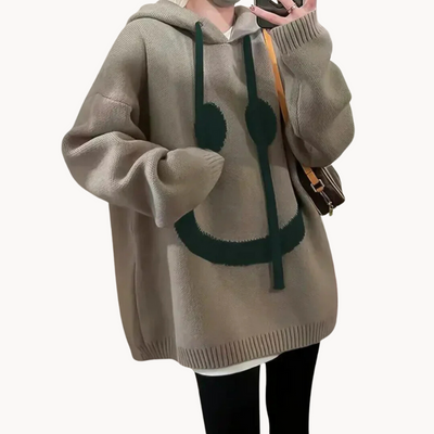 Olga | ozy Smiley Design Damen Kapuzenpulli