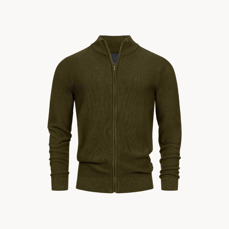 Tobias | Stilvoller bequemer Herrenpullover mit Reißverschluss