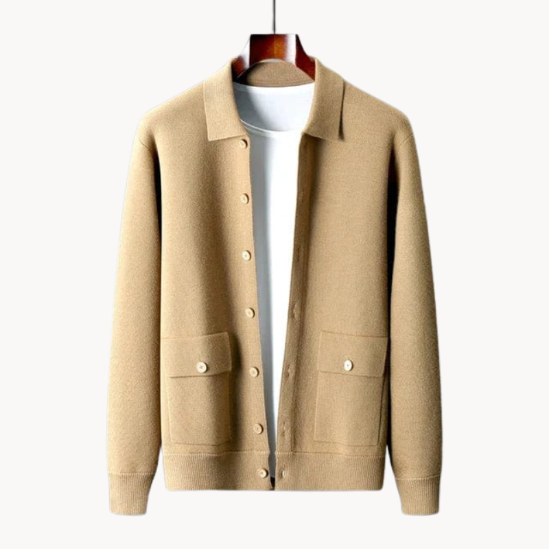 Victor | Elegante Knopfleiste Herren Strickjacke