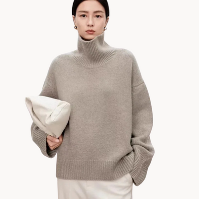 Giselle | Luxuriöser Wollpullover mit hohem Halsausschnitt für Damen