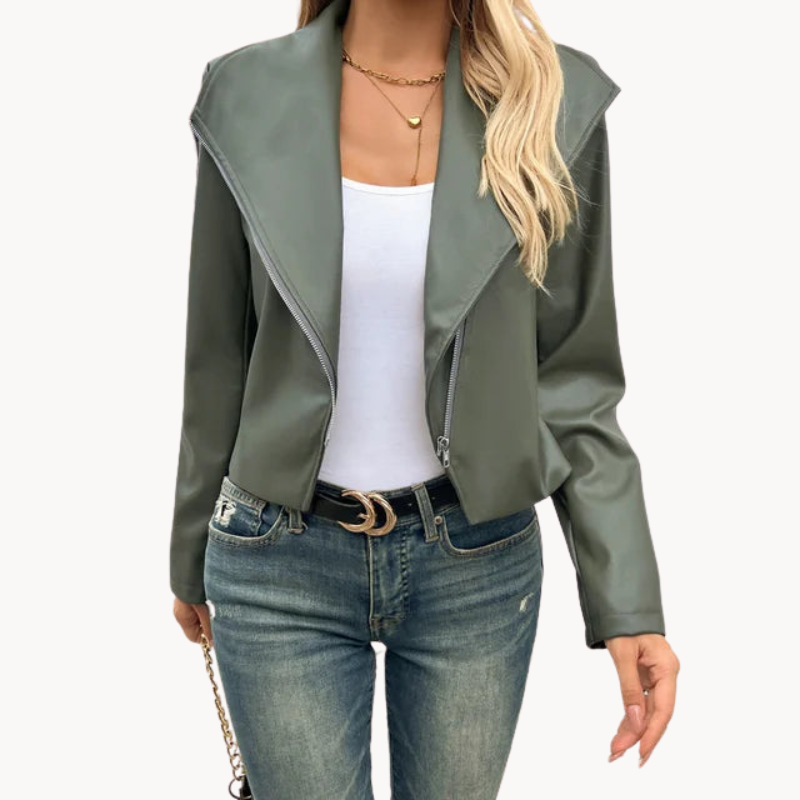 Teodora | Elegante olivgrüne Damenjacke