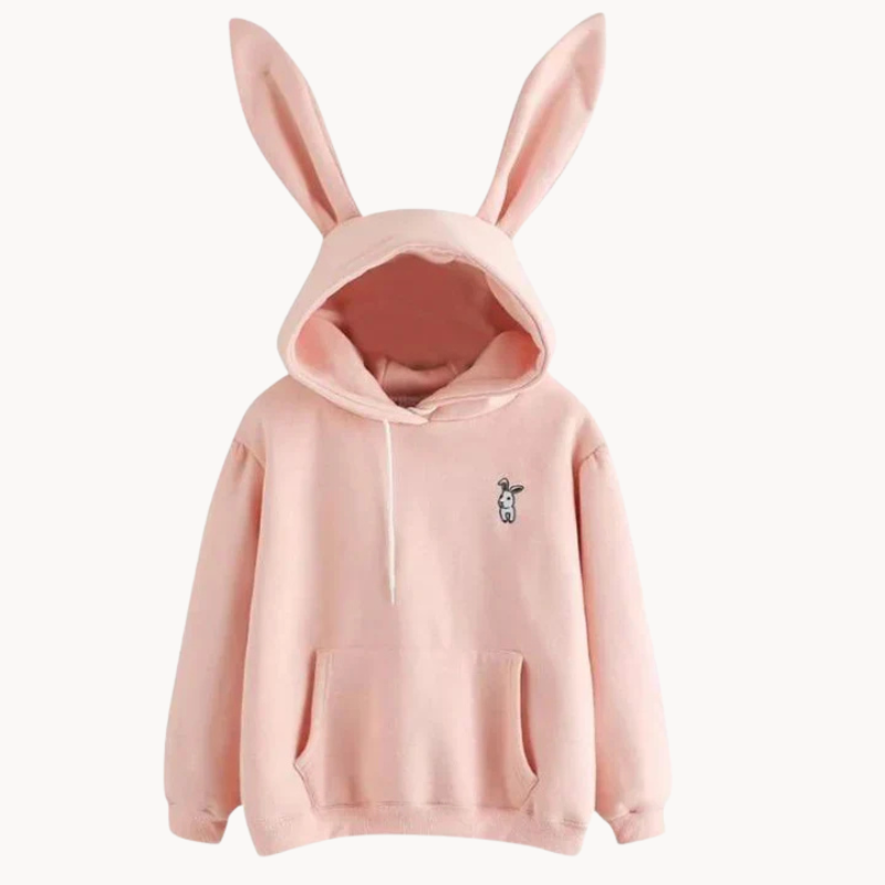 Mlada | Gemütlicher verspielter Kapuzenpullover mit Hasenohren Damenpullover