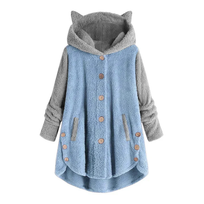 Viola | Verspielte Katzenohren Design Damen Fleece Pullover