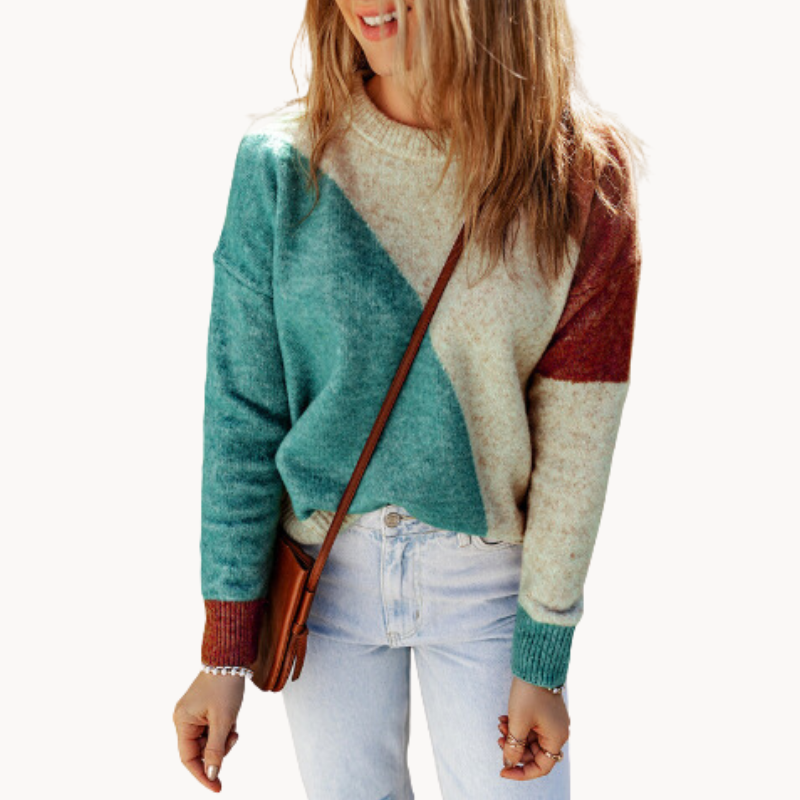 Joanna | Mehrfarbig Luxuriöser Pullover für Frauen
