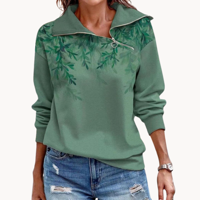 Nika | Stylischer Pullover mit Reißverschluss für Frauen