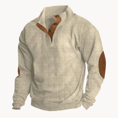 Kurt | Elegantes Rippendesign mit Knopfleiste Herrenpullover