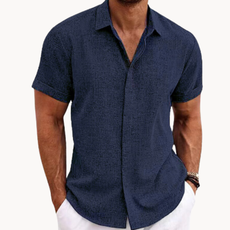 Dominik | Stilvolles bequemes Herren Kurzarmhemd