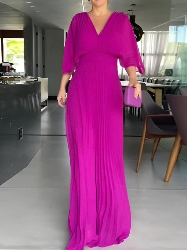 Luana | Klassisches einfarbiges Kleid