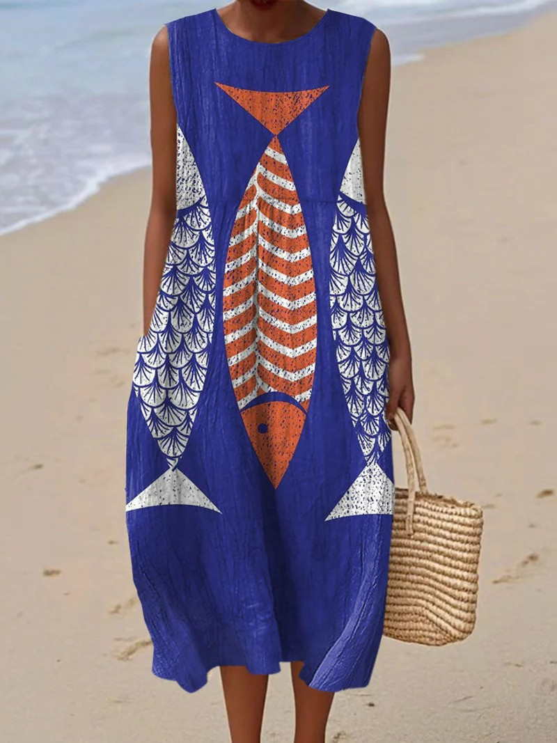 Milley | Kunstvolles Strandkleid