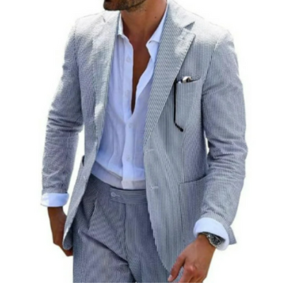 Herren Sommer Zweireihiger Hochzeitsgastanzug | 2-Teilig