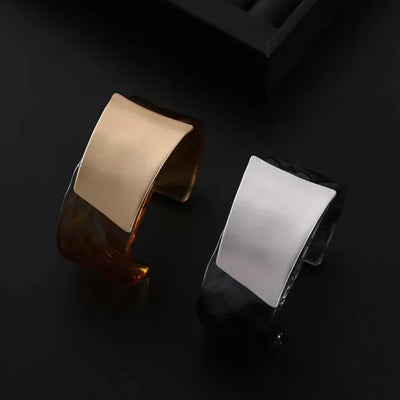 Elegante Statement Damen Armreif Manschette Gold Silber