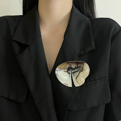 Elegante Vintage Damen Brosche Gold Silber