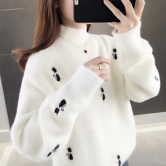 Hannah | Flauschiger Rollkragenpullover für Frauen