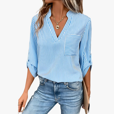 Gestreifte Elegante Damen Bluse