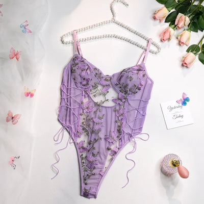 Selene™ | Bestickter Schmetterling Bodysuit – Eleganz trifft auf Sinnlichkeit