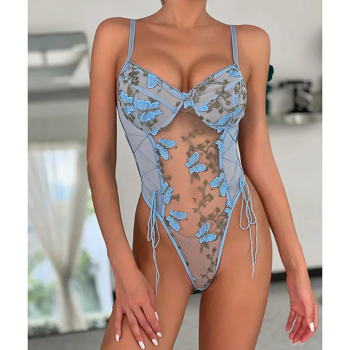 Selene™ | Bestickter Schmetterling Bodysuit – Eleganz trifft auf Sinnlichkeit