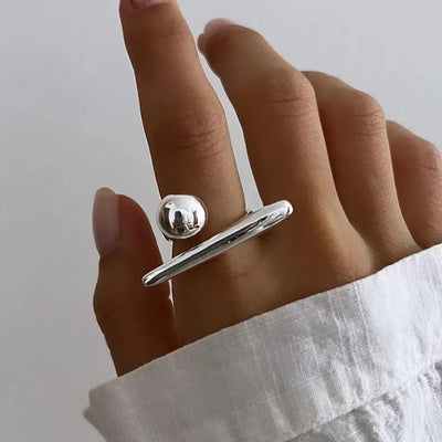 Minimalistischer 18K Damen Ring aus Edelstahl