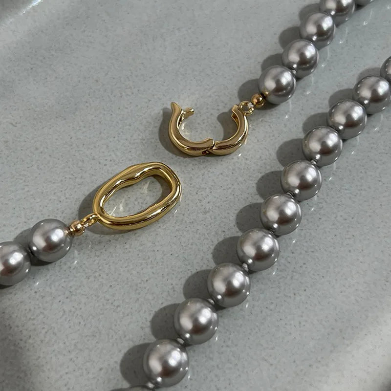 Elegante Vintage Perlen Damen Halskette mit Quaste