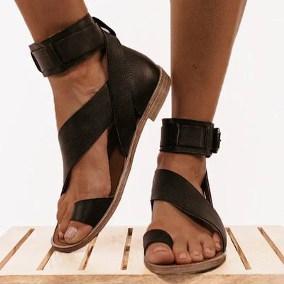 Damen Sandalen mit Wickelriemen – Offene Zehen – Sommerlich & elegant