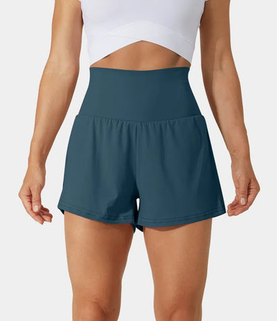 Laurel |  2-in-1-Yogashorts mit hoher Taille und Seitentaschen