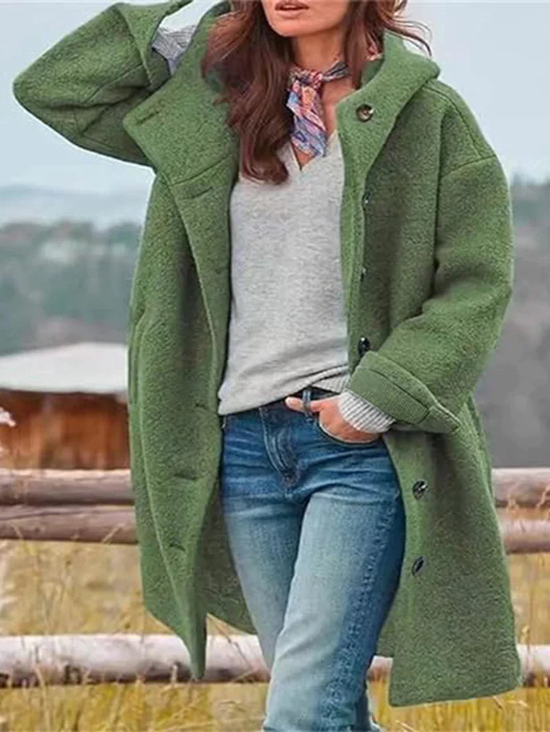 Casey | Wollmantel mit Kapuze