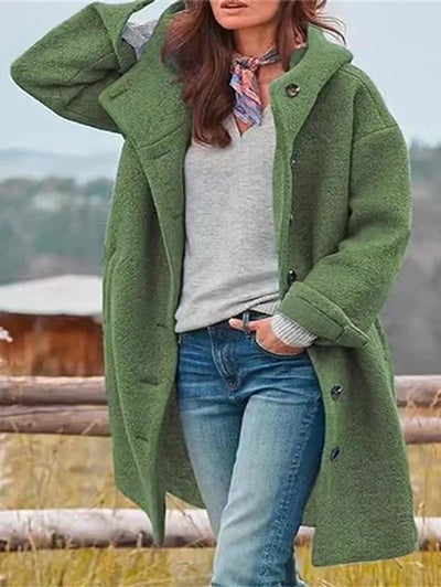 Casey | Wollmantel mit Kapuze