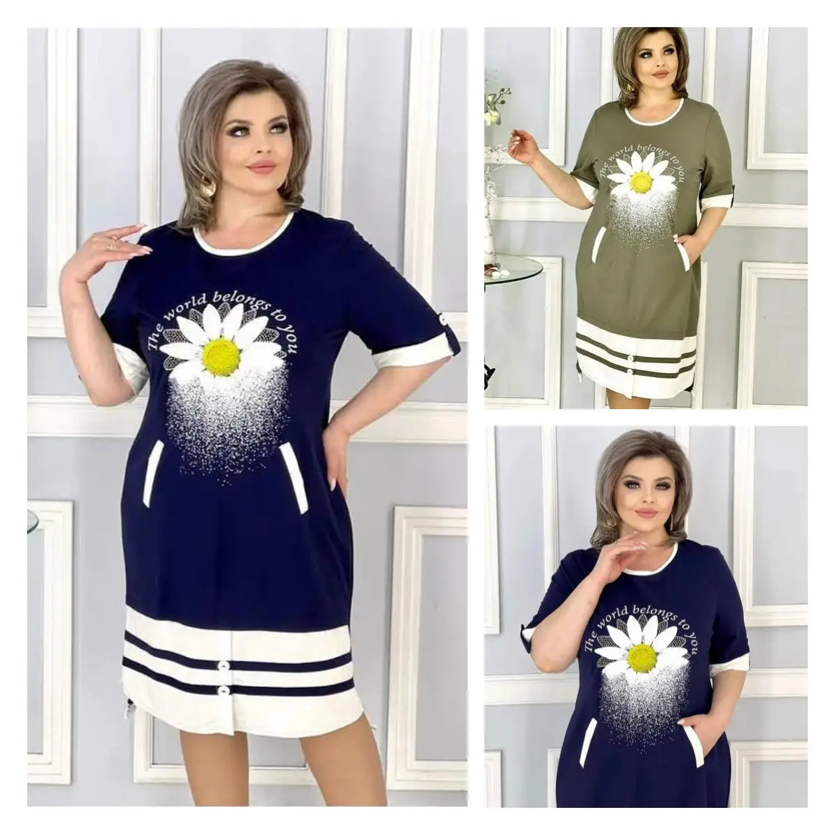 Gracelyn | Neues modisches Kleid mit neuen Blumen