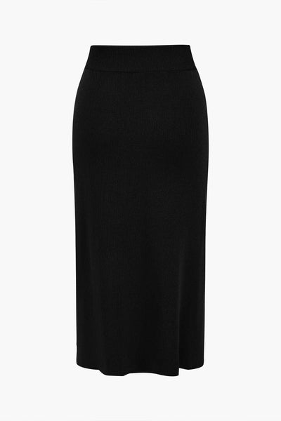 Amelie | Elegantes Strick-Set mit Peplum-Top & Bleistiftrock