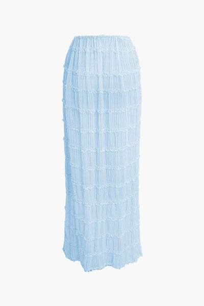 Elise | Romantisches Zweiteiler-Set mit Plissee-Top & Maxirock