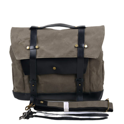 Seattle Canvas-Motorradsatteltasche 18L - Robuste Eleganz in Armygrün, Khaki oder Schwarz