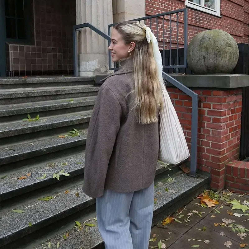 Wanda | Elegantes Revers Oberbekleidung Damenmantel