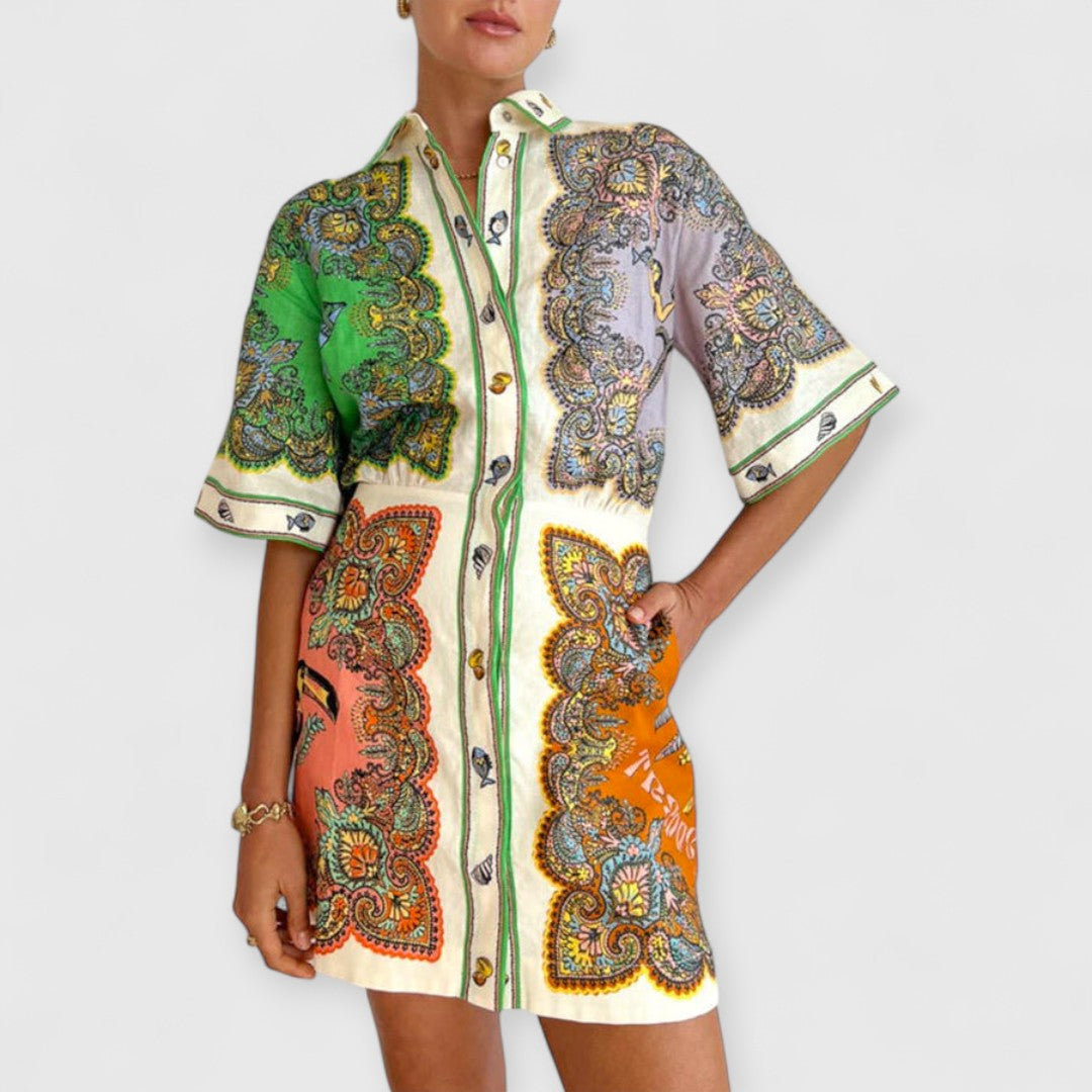 Greta | Bedrucktes Minikleid