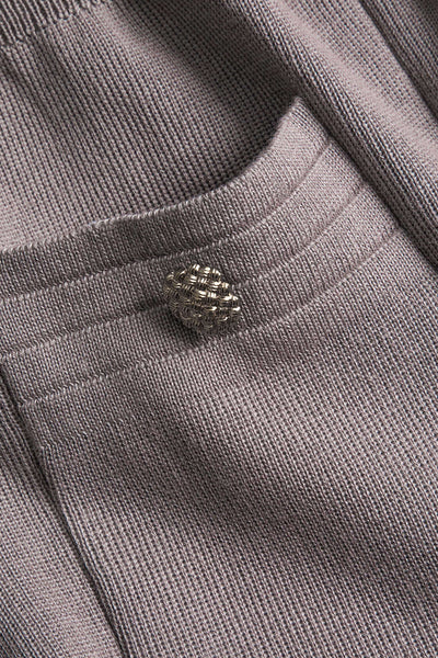 Rosina | Klassisches Strick-Zweiteiler-Set mit Cardigan & Wide-Leg-Hose