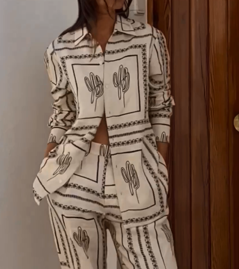 Exklusives Leinenset mit besonderem Muster – Sophie