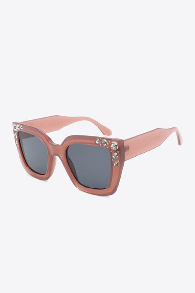 Strass-Sonnenbrille aus Polycarbonat